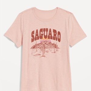 Old Navy Pink Short Sleeve Tee with Graphic Print